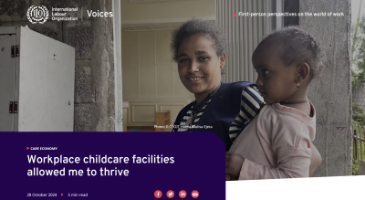 Workplace childcare facilities allowed me to thrive