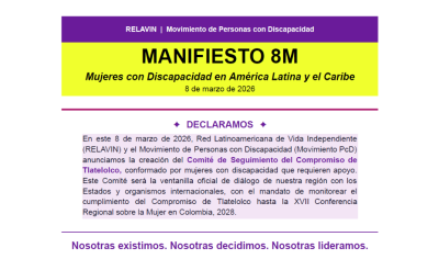 Manifiesto del 8 de marzo de 2026 — Mujeres con Discapacidad en América Latina y el Caribe