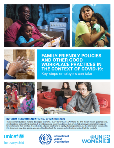 Family-friendly policies and other good workplace practices in the context of Covid-19: Key steps for employers to take