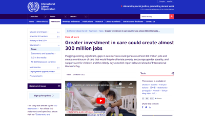 Greater investment in care could create almost 300 million jobs