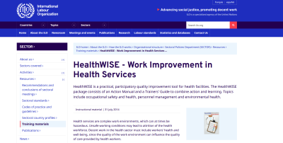 HealthWISE - Work Improvement in Health Services