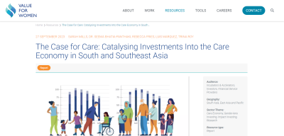 The Case for Care: Catalysing Investments Into the Care Economy in South and Southeast Asia