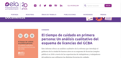 El tiempo de cuidado en primera persona: Un análisis cualitativo del esquema de licencias del GCBA